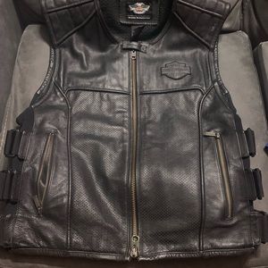 Genuine Leather Harly Davidson Vest